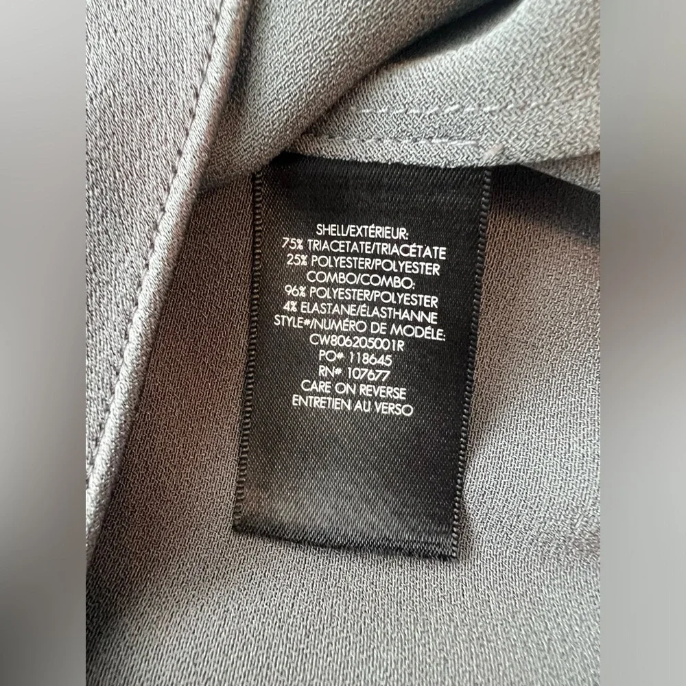 Alice + Olivia Gray Satin Cowl Neck Top - Picture 8 of 12